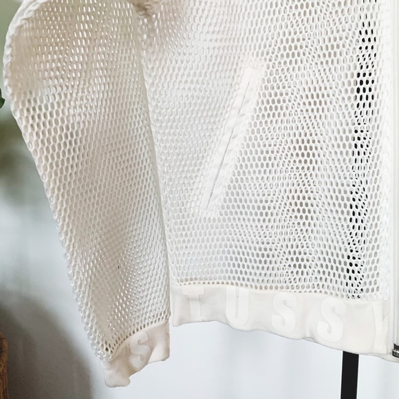 Stussy White Mesh Bomber - Picture 4 of 5